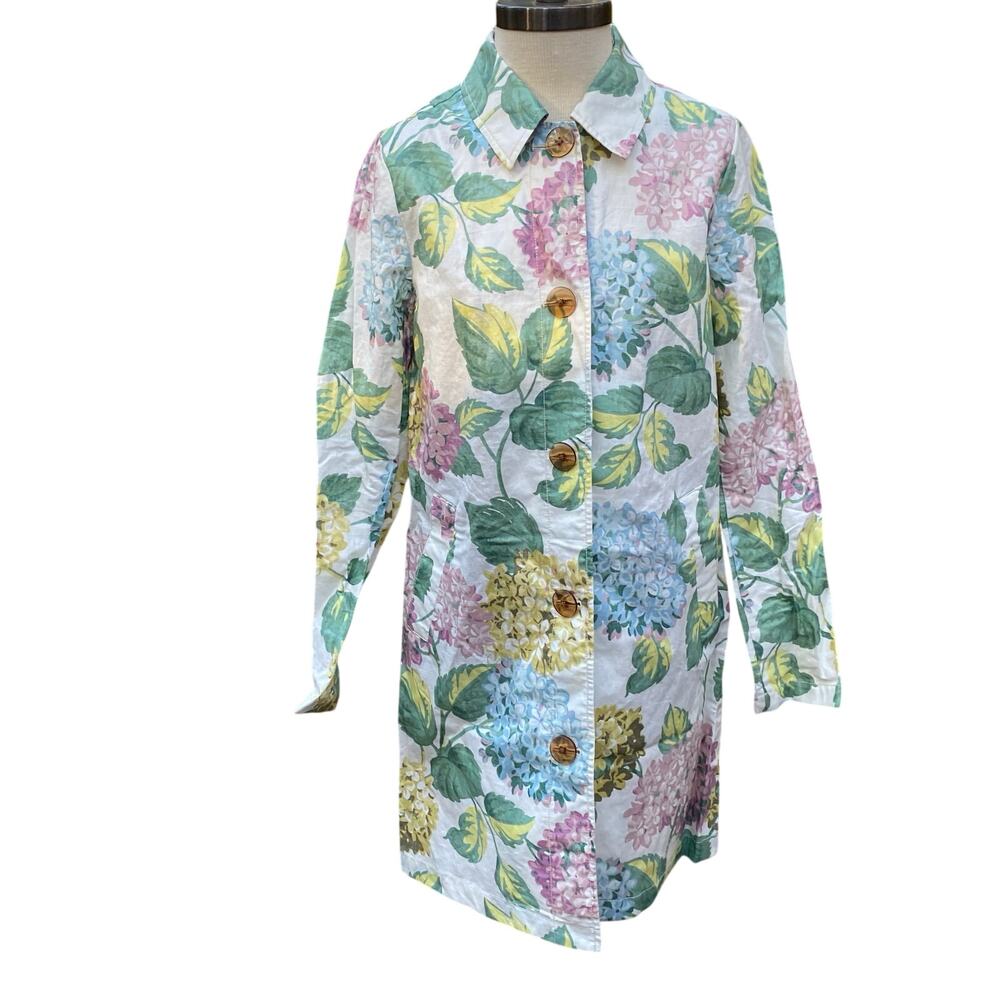 Anthropologie Hydrangea Jacket Size Small Spring Floral Garden